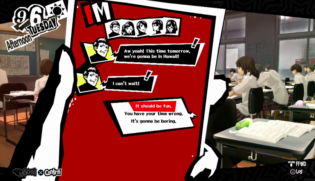 persona 5 message