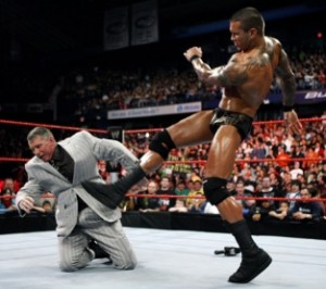 Randy Orton Kicks Vince McMahon