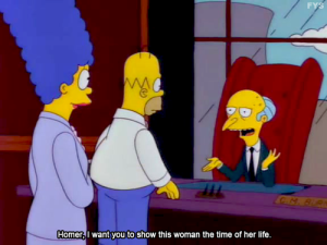 Homer Simpson, Marge Simpson & Mr. Burns