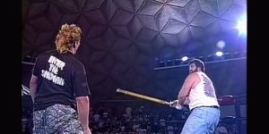 The Sandman vs Balls Mahoney ECW